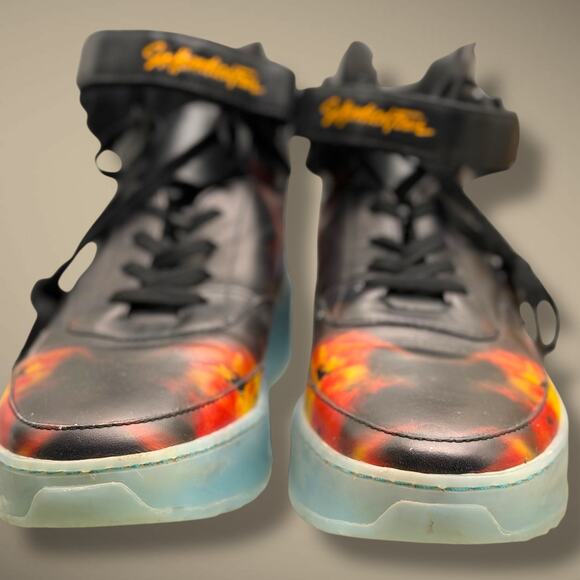 Men's Size 9 SIX HUNDRED FOUR X Def Leppard Limited Edition "Pyromania" Sneakers - Picture 7 of 13